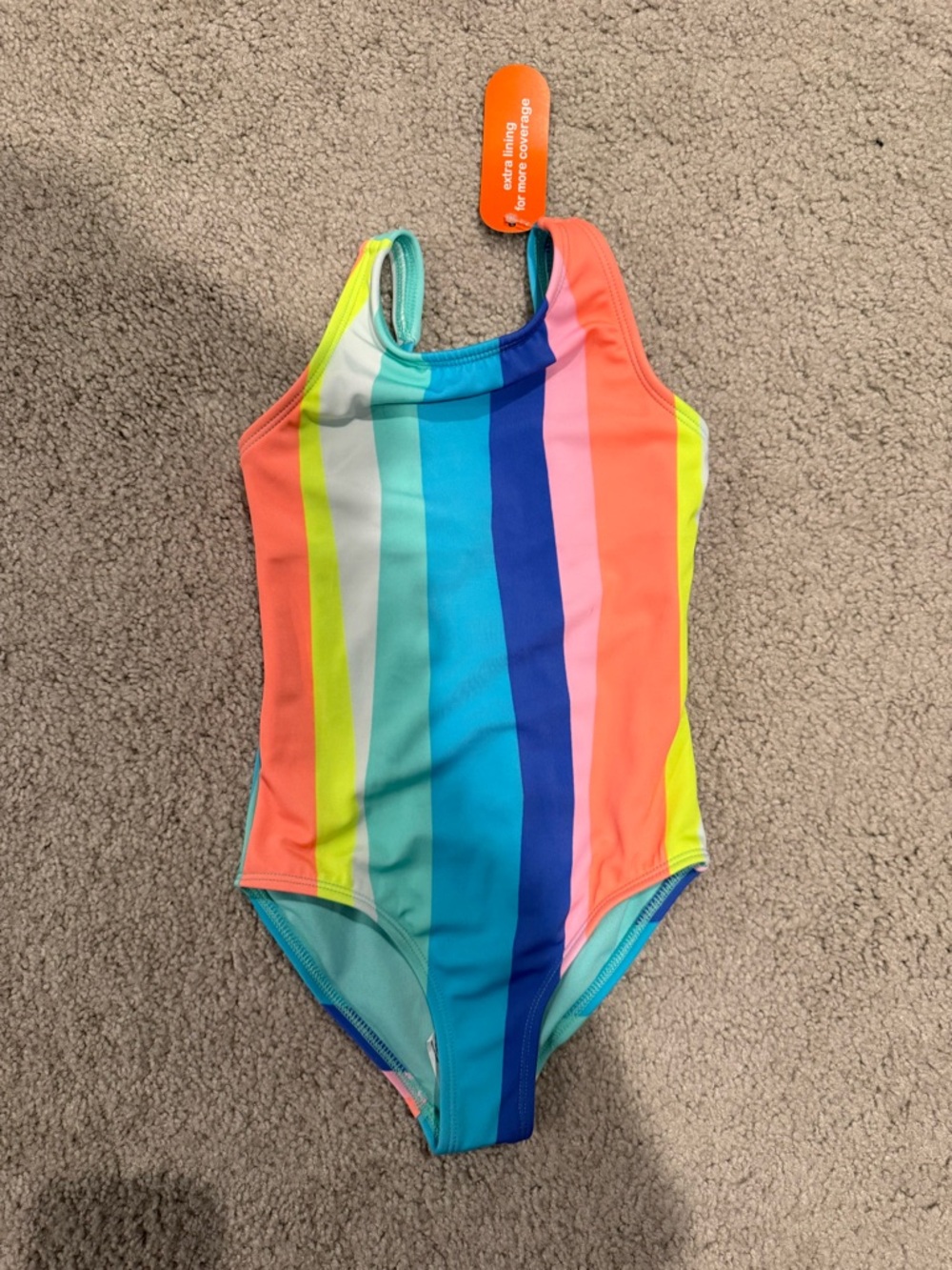Wonder Nation Rainbow Toddler Swimsuit Size 4-5 NWT